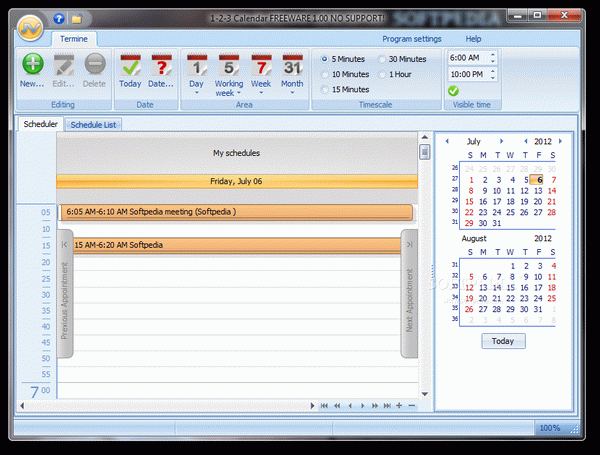 1-2-3 Calendar Freeware