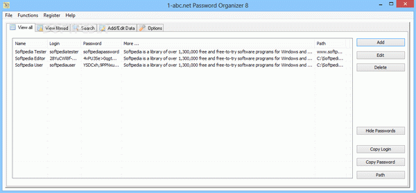 1-abc.net Password Organizer