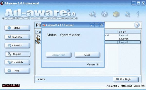 VX2 Cleaner Plug-In for Ad-Aware 1.02