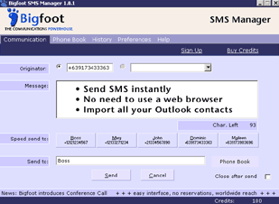 Bigfoot SMS Manager