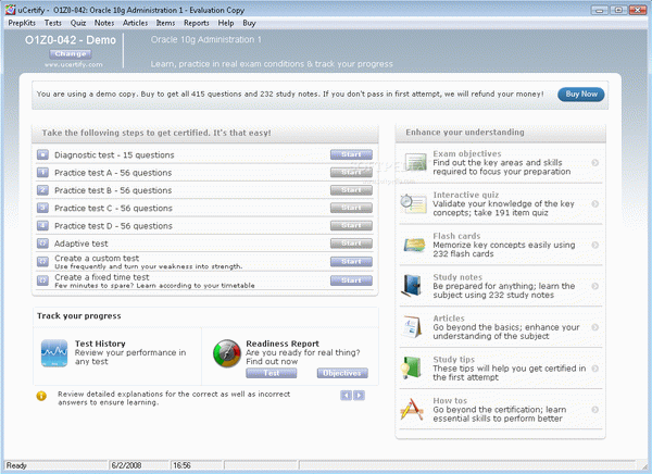 1Z0-042 - Oracle OCA, Database 10g: Administration I