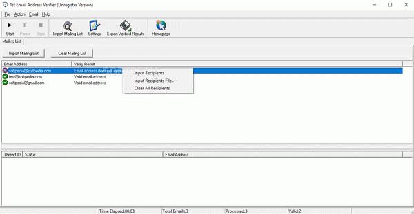 1st Email Address Verifier