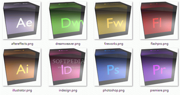 3D Adobe Cube Icons