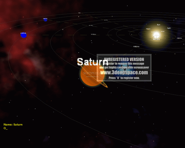 3D Solar System Screensaver