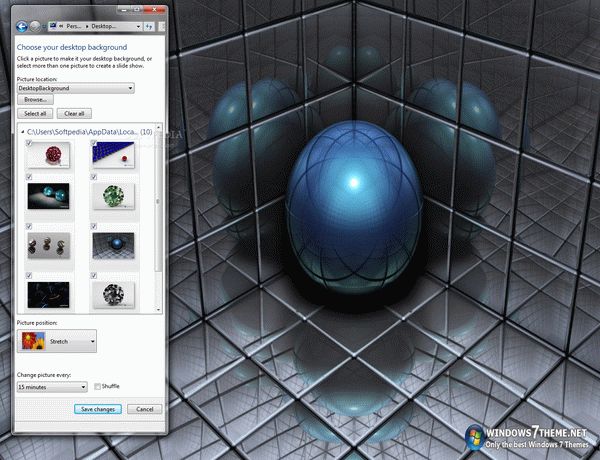 3D Sphere Windows 7 Theme