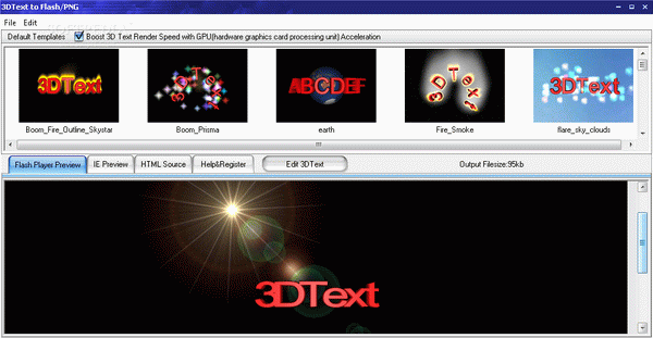 3D Text to Flash/PNG
