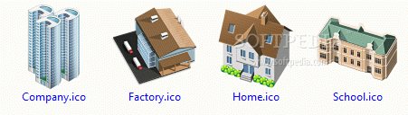 3D house icons