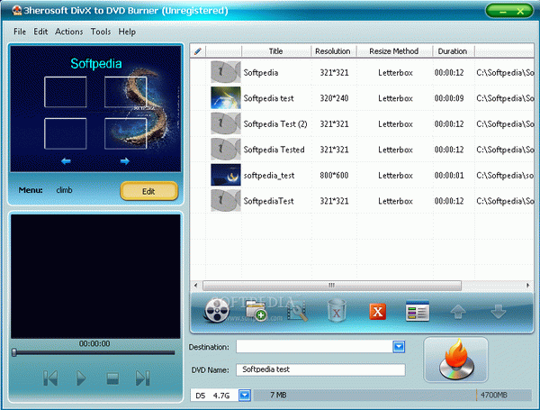 3herosoft DivX to DVD Burner