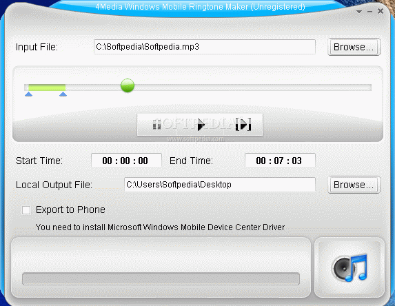 4Media Windows Mobile Ringtone Maker [SOFTPEDIA EXCLUSIVE DISCOUNT: 15% OFF!]