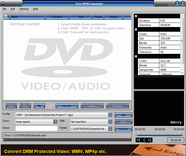 4Musics Free WMV Converter