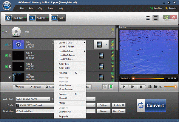 4Videosoft Blu-ray to iPad Ripper