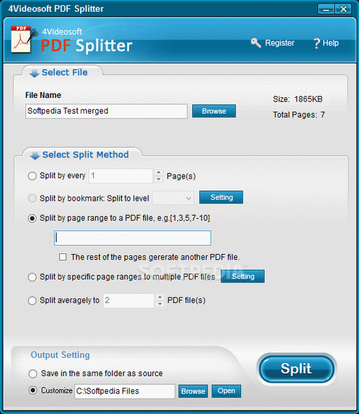 4Videosoft PDF Splitter