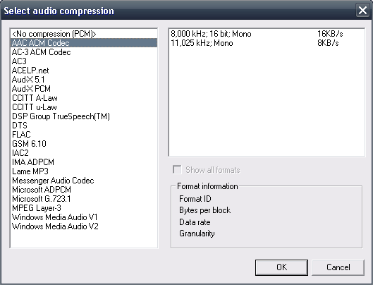 AAC ACM Codec