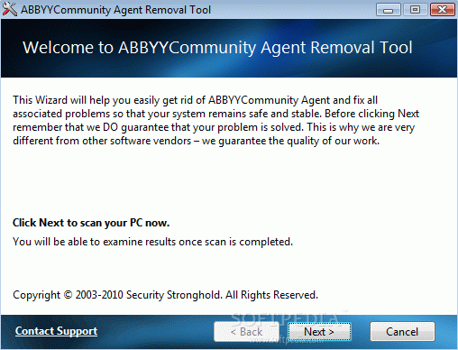 ABBYYCommunity Agent Removal Tool