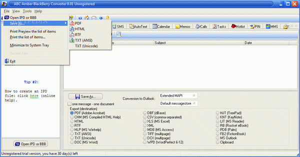 ABC Amber BlackBerry Converter