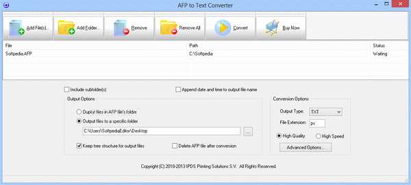 AFP to Text Converter