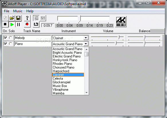 AKoff MIDI Player