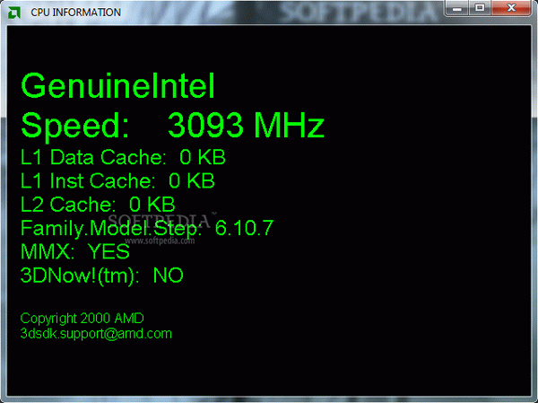AMD CPU Information Display Utility