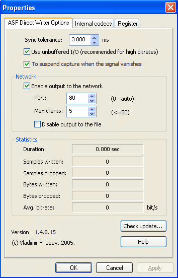 ASF Direct Writer Filter