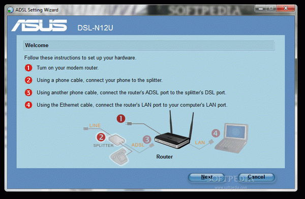 ASUS DSL-N12U B1 Wireless ADSL Router Utilities