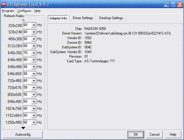 ATI Radeon RefreshRate Fix