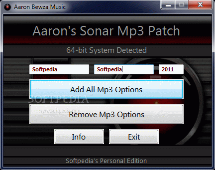 Aaron's Sonar Mp3 Patch