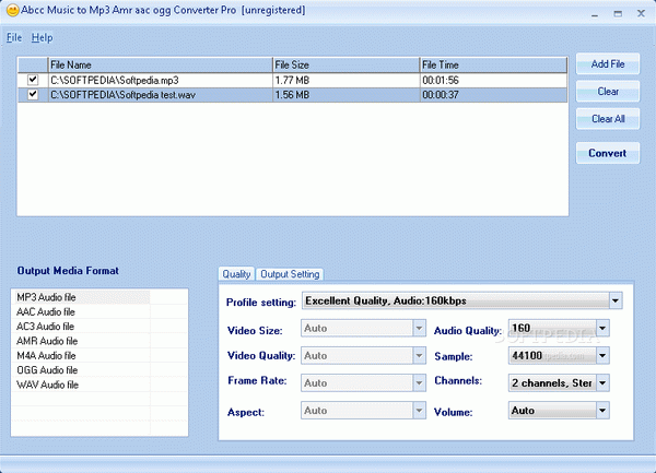 Abcc Music to MP3 AMR AAC OGG Converter Pro