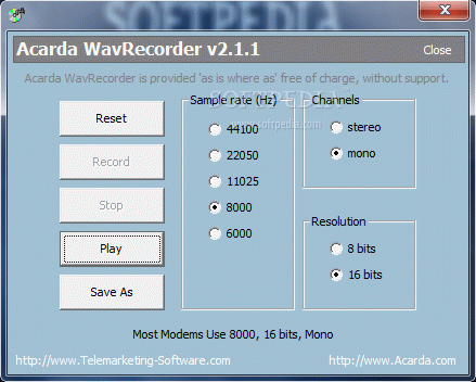 Acarda WavRecorder