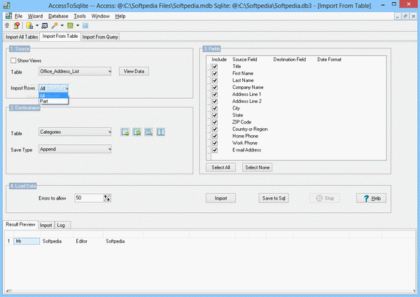 AccessToSqlite