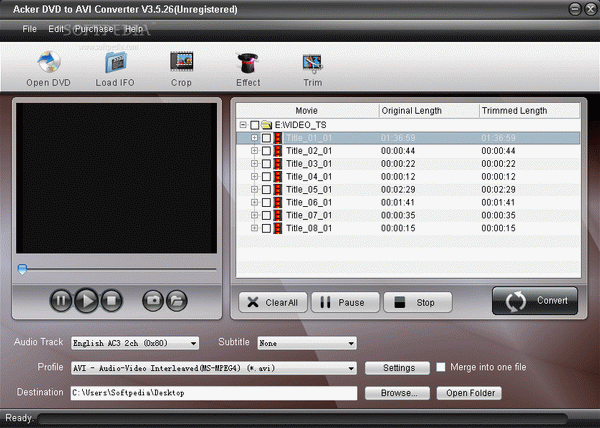 Acker DVD to AVI Converter