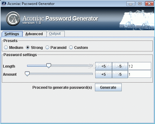 Aconiac Password Generator