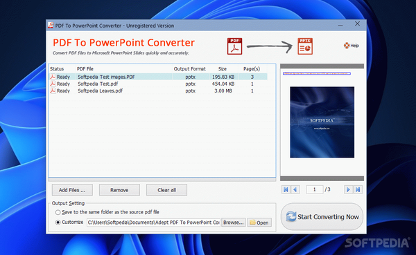 Adept PDF to PowerPoint Converter