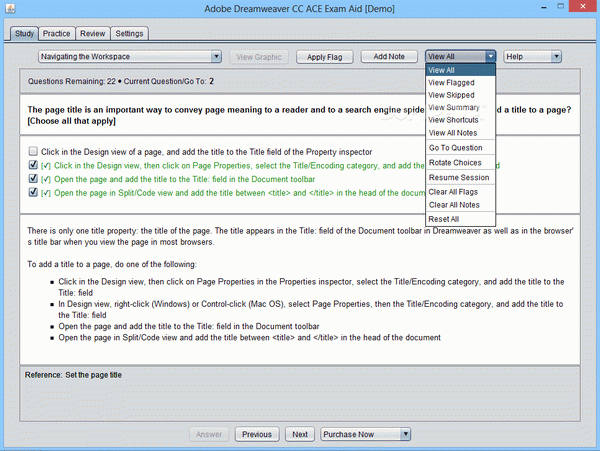 Adobe Dreamweaver CC ACE Exam Aid