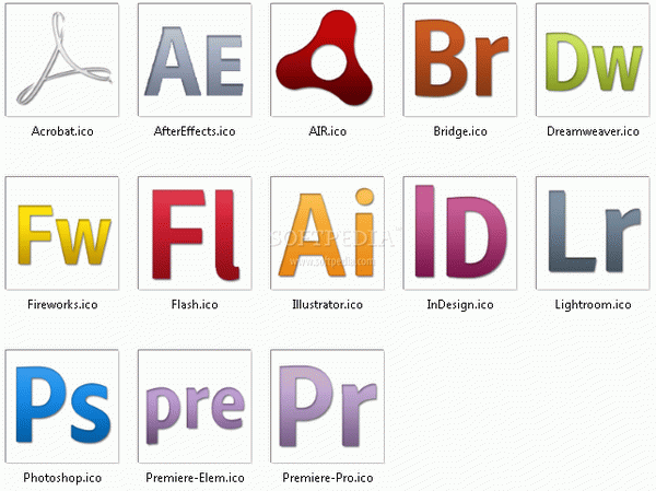 Adobe Icons Pack - Transparent