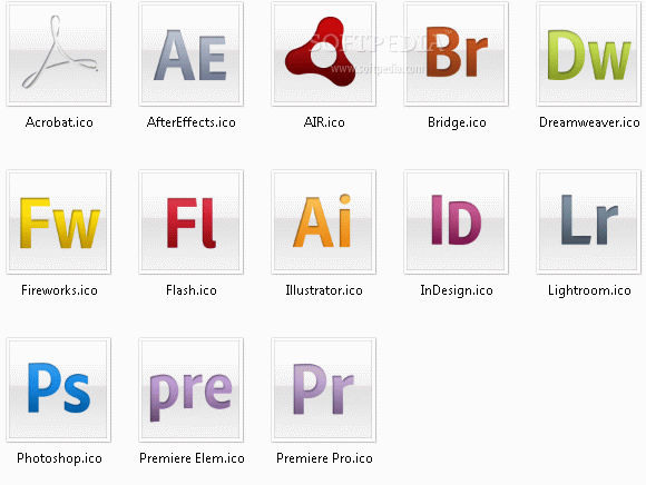 Adobe Icons Pack - White