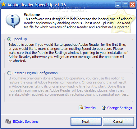 Adobe Reader SpeedUp