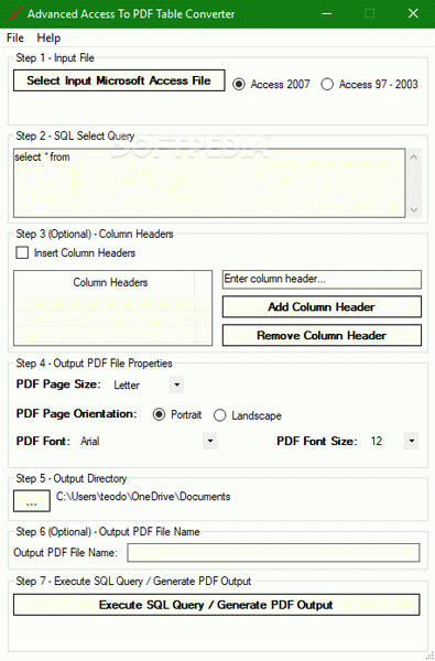 Advanced Access To PDF Table Converter