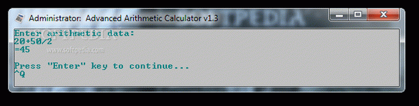 Advanced Arithmetic Calculator Portable