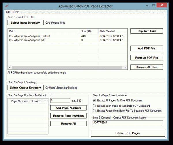 Advanced Batch PDF Page Extractor