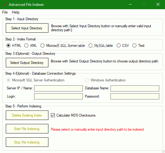 Advanced File Indexer