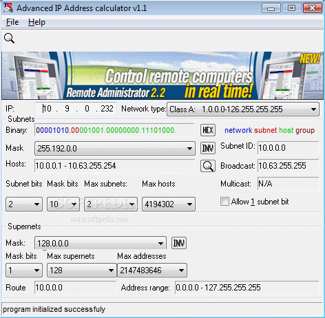 Advanced IPAddress Calculator