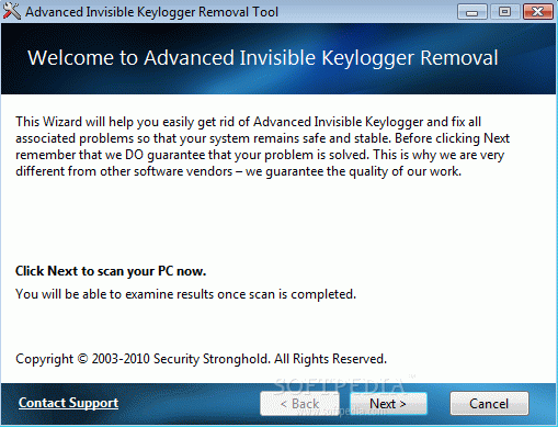 Advanced Invisible Keylogger Removal Tool