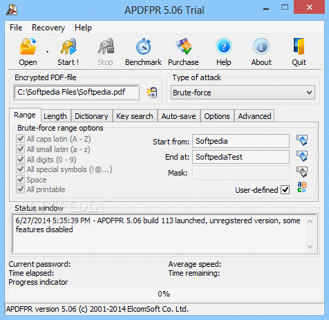 Advanced PDF Password Recovery