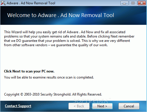 Adware . Ad Now Removal Tool