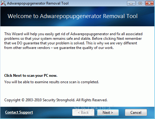 Adwarepopupgenerator Removal Tool