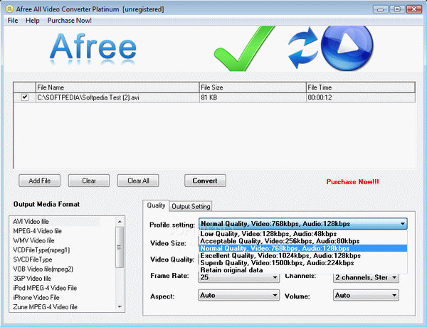 Afree All Video Converter Platinum