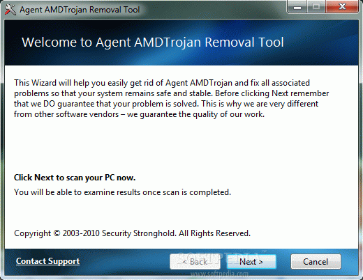 Agent AMDTrojan Removal Tool
