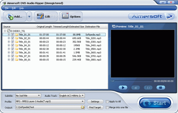 Aimersoft DVD Audio Ripper