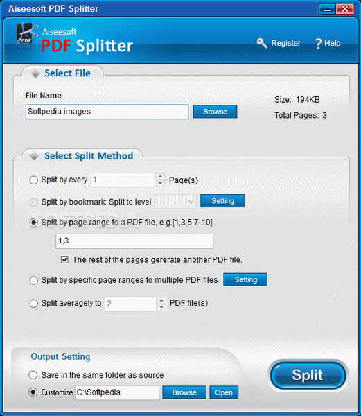 Aiseesoft PDF Splitter