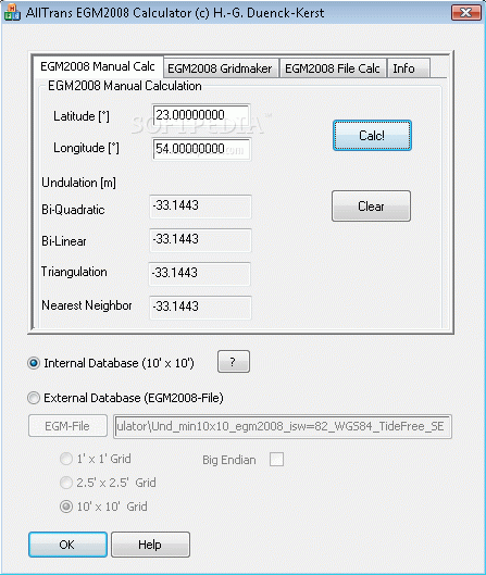 AllTrans EGM2008 Calculator